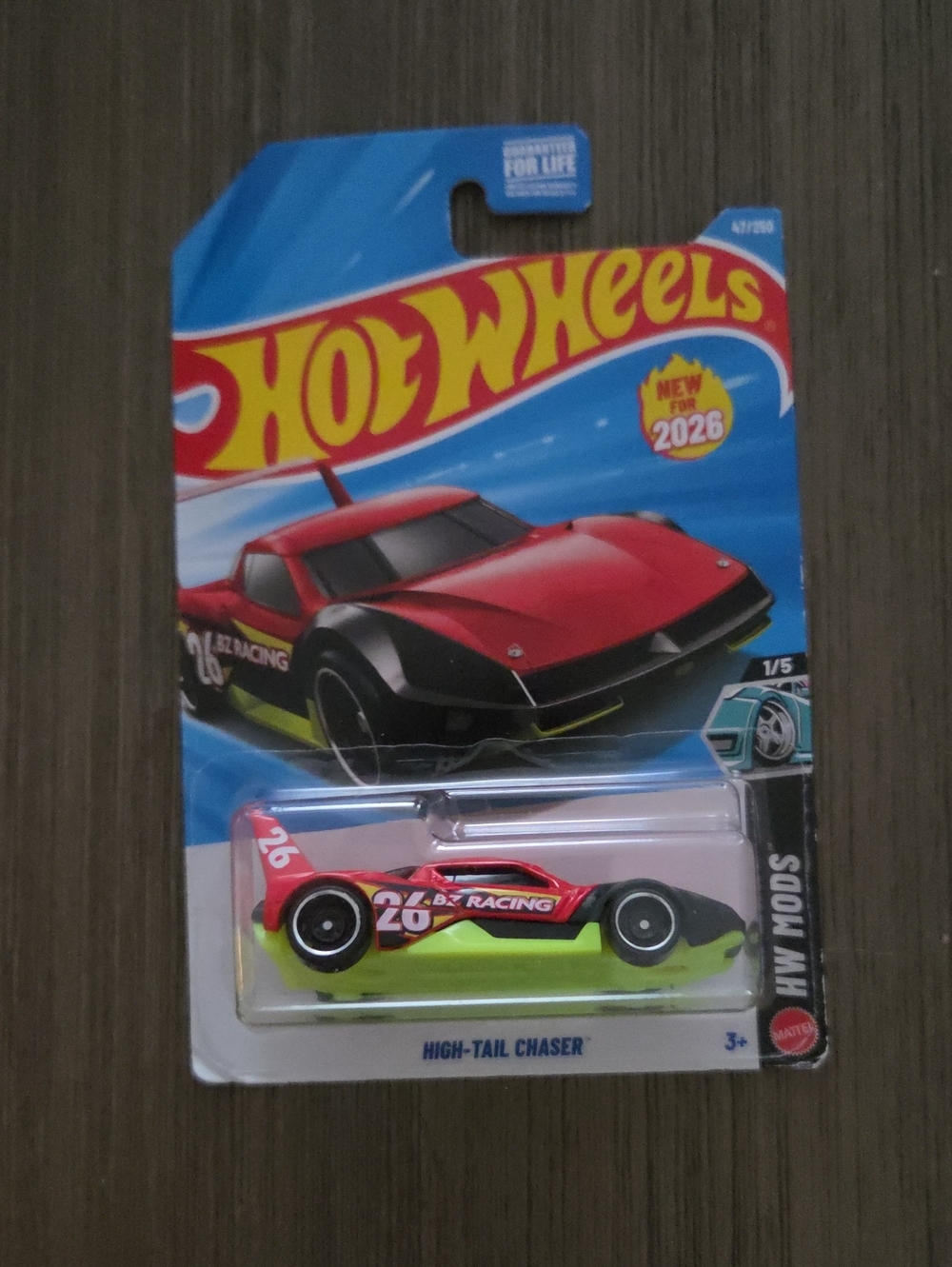 High-Tail Chaser Car - Red & Lime
